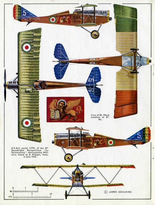 Produzione aeronautica Ansaldo - Gli SVA (tavola a colori)