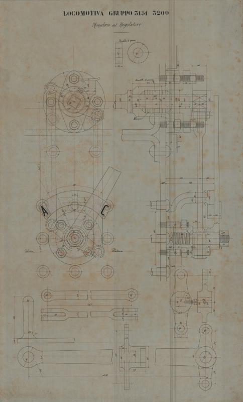 Locomotiva Alessandro Volta - Manubrio del regolatore