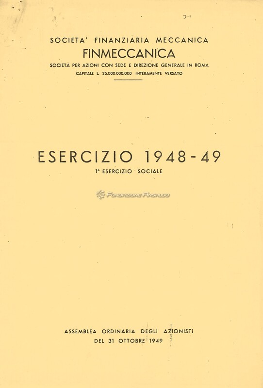 Finmeccanica - Relazioni di bilancio 1948/49