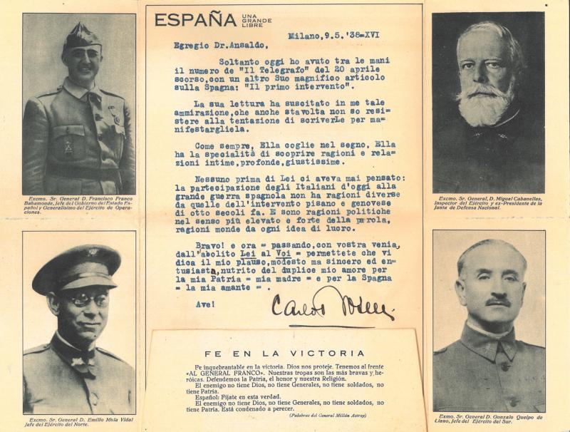 Lettera di Carlo Boselli a Giovanni Ansaldo, 09-05-1938 (1)
