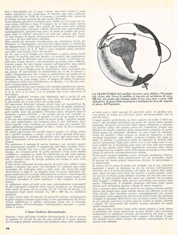I primi satelliti artificiali terrestri di Glauco Partel, luglio - agosto 1956, anno IV, n. 4, p. 16