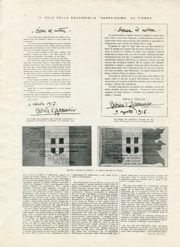 L'Illustrazione Italiana - numero speciale dedicato alla trasvolata su Vienna - p. 4
