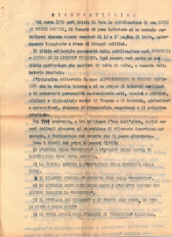 Fascicolo riservatissimo di Roberto Cantalupo a Giovanni Ansaldo, 01-1949 (1)