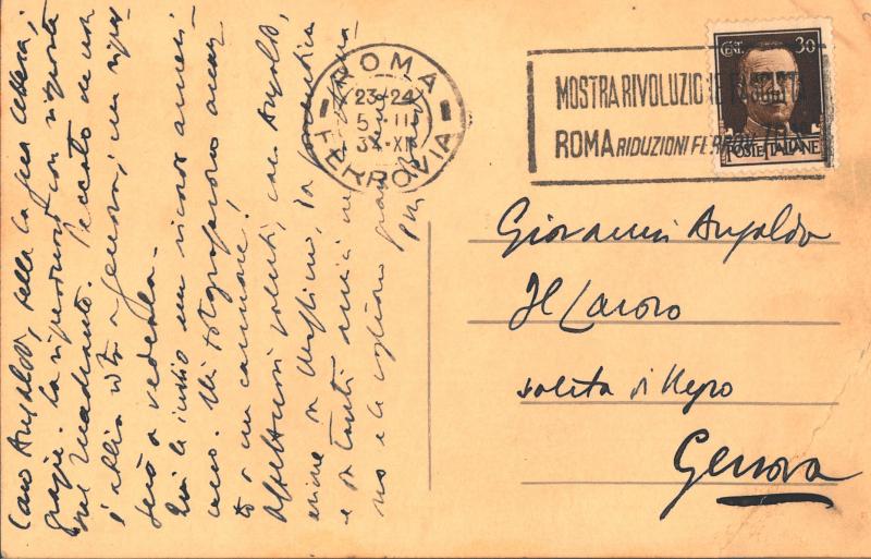 Lettera di Pietro Maria Bardi a Giovanni Ansaldo, 1934 (1)