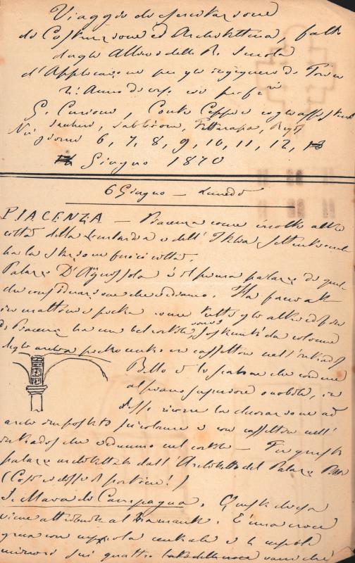 Appunti viaggio a Torino, 1870 (1)