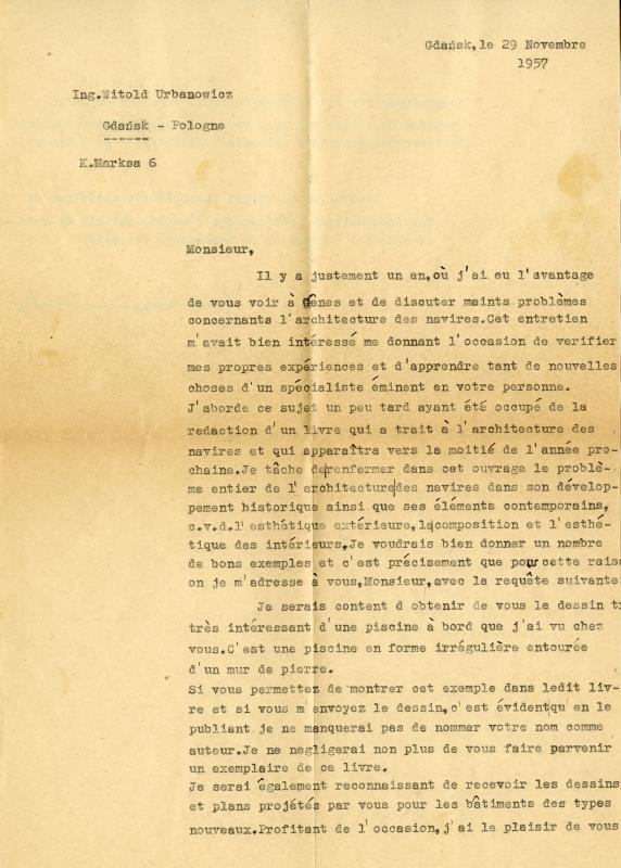 Lettera di Witold Urbanowicz, prima parte