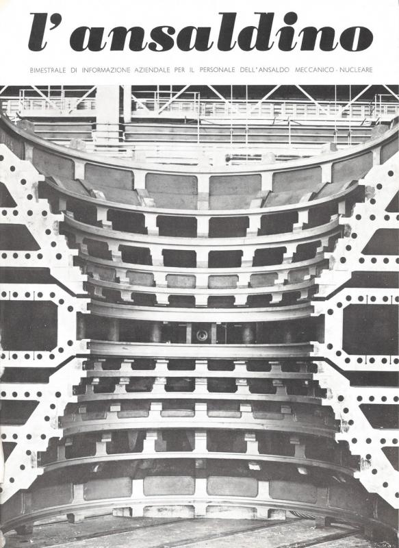 Copertina - Cassa interna "Bassa pressione" , per turboalternatore da 320 MW, L'Ansaldino, n. 2, anno XVII, 1970