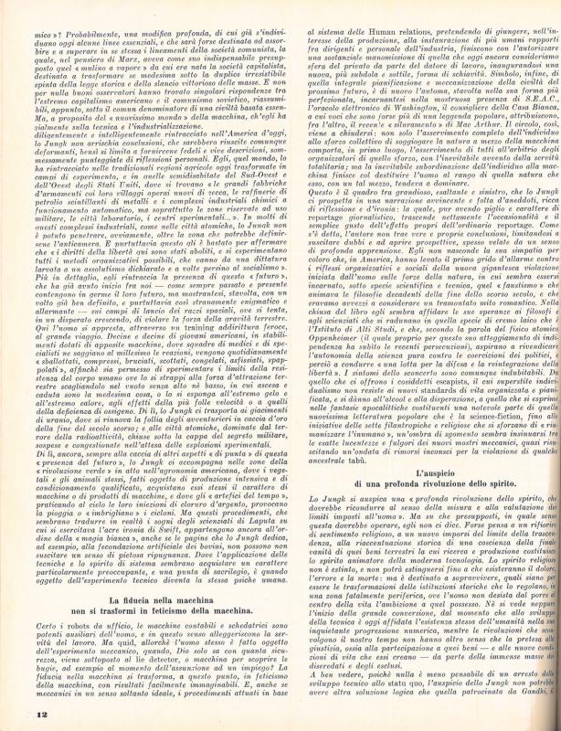 Un'ombra sulla civiltà delle macchine di Sergio Solmi - settembre 1954, anno II, n. 5, p. 12