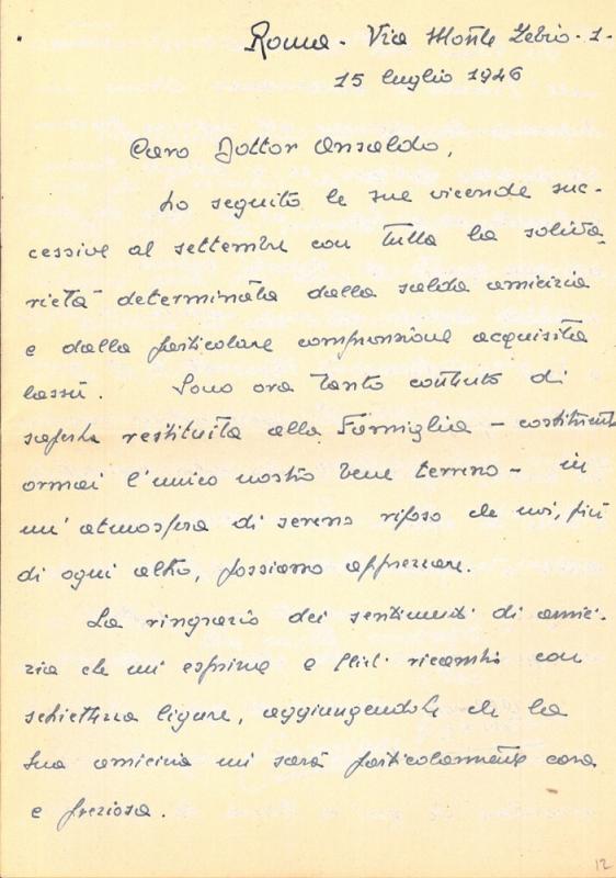 Lettera di Domingo Fornaro a Giovanni Ansaldo, 15-07-1946 (1)
