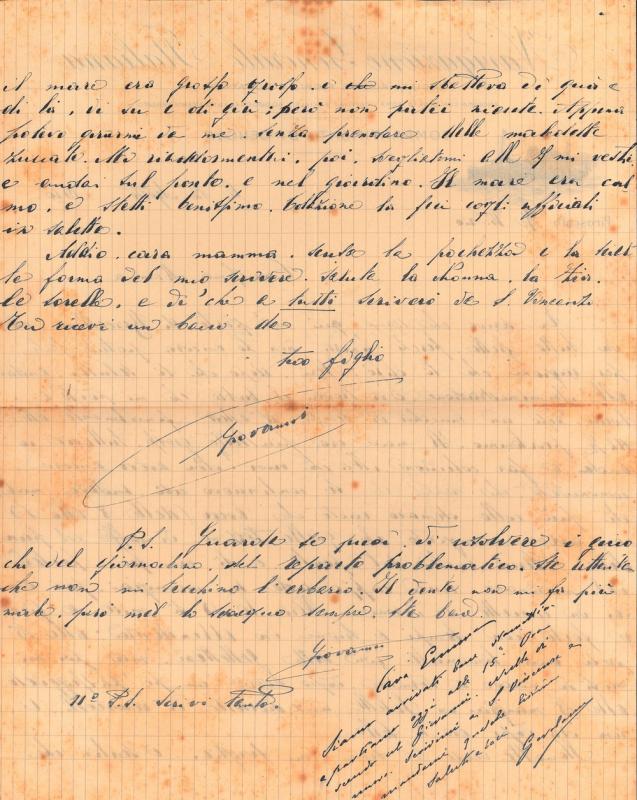 Lettera di Giovanni Ansaldo alla mamma Emma Ramorino, 12-08-1910 (2)