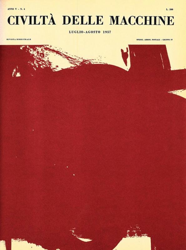 Copertina - un disegno del pittore americano Kline, luglio - agosto 1957, anno V, n. 4