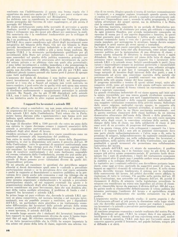 La funzione dell'IRI di Aldo Fascetti, maggio - giugno 1957, anno V, n. 3, p. 16