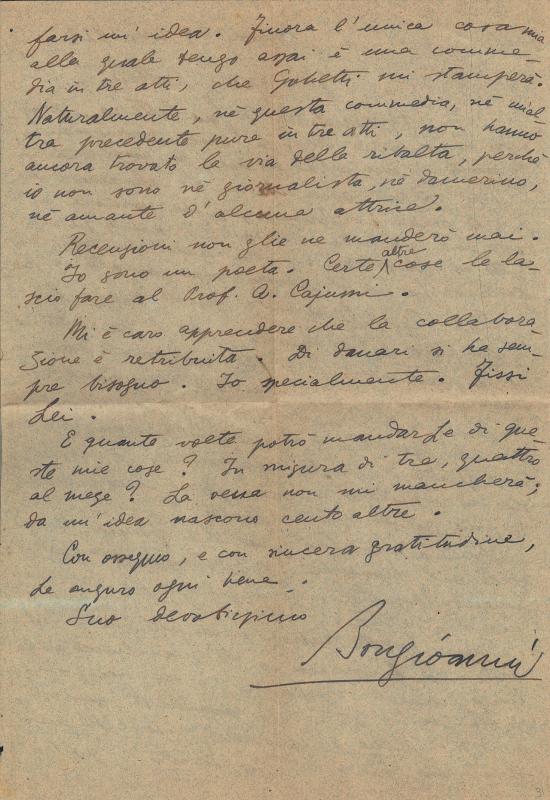 Lettera di Giannetto Bongiovanni a Giovanni Ansaldo, 29-11-1923 (2)