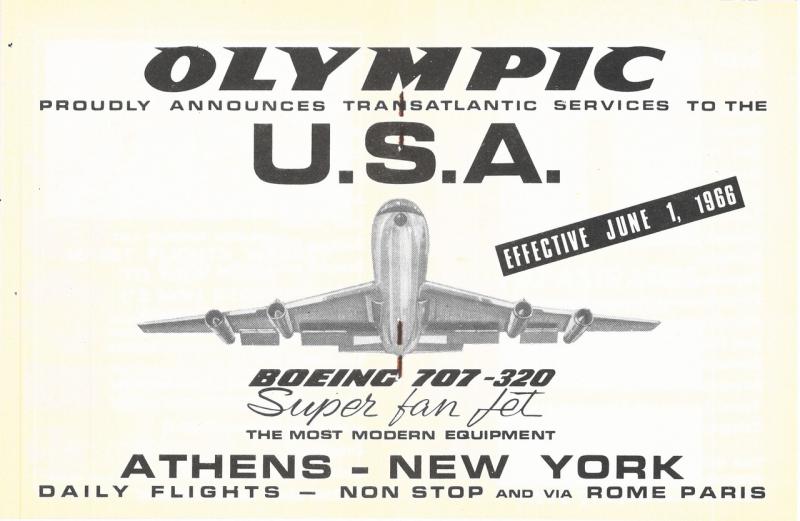 Pubblicità della compagnia aerea Olympic