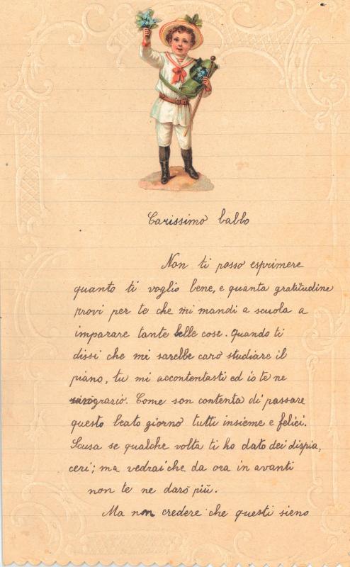 Lettera di Rosetta Ansaldo al papà Francesco Gerolamo Ansaldo, Natale 1919 (1)