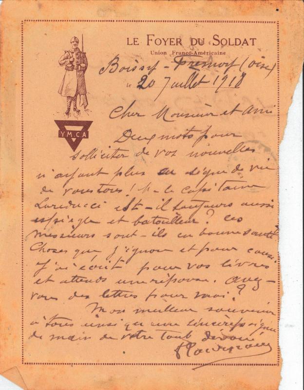Lettera dal fronte francese a Giovanni Ansaldo, 20 - 7 - 1918