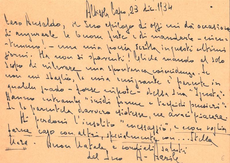 Lettera di Angelo Barile a Giovanni Ansaldo, 23-12-1934 (2)