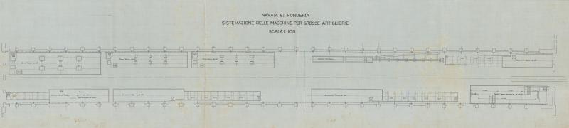Stabilimento Meccanico di Sampierdarena - Officina Grosse Artiglierie- Sistemazione dei macchinari