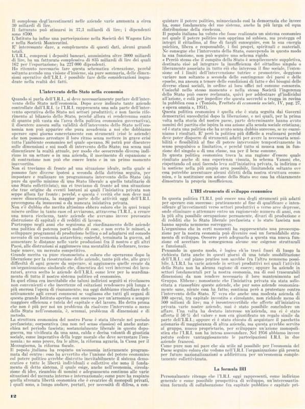 La funzione dell'IRI di Aldo Fascetti, maggio - giugno 1957, anno V, n. 3, p. 12