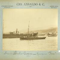 Piroscafo misto Giulio Cesare e rimorchiatore Foce, 1891 (FP.031864)