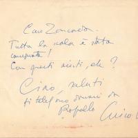 Minuta di lettera di Enrico Paulucci, s.d. ma 1959