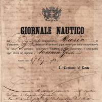 Frontespizio -giornale nautico di navigazione del brigantino a palo Mario