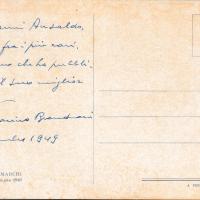 Cartolina di Cesare Branduani a Giovanni Ansaldo, 12-11-1949 (2)