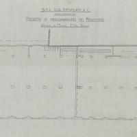 Stabilimento Meccanico - Planimetria del prolungamento del fabbricato attiguo ai molini Alta Italia