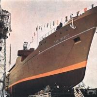 La "S. Marco" costruita nel cantiere omonimo e varata il 29 gennaio 1956, luglio - agosto 1956, anno IV, n. 4 - p. 44