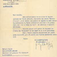 Lettera di Guido Ferruccio Calbalzar