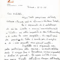 Lettera di Piero Zuffi, 1958 mar. 25
