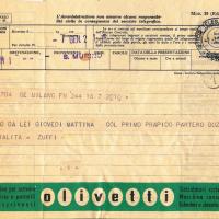 Telegramma di Piero Zuffi, 1958 gen. 07