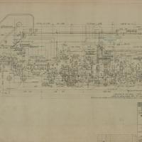 Locomotive indiane 2-8-2 classe WG - Insieme del telaio, freno e sospensione (sezione longitudinale - parte anteriore)
