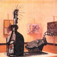 Testa di capra e candela infilata in una bottiglia - Pablo Picasso,  luglio 1953, anno I, n. 4 - p. 32