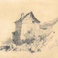 Una casa - disegno di Emma Ramorino, 1889