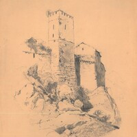 Paesaggio con torre, seconda metà XIX sec.