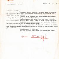 Lettera di Piero Zuffi, 1957 lug. 15