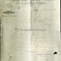 Lettera di Enrico Piaggia, amministratore della Compagnia Generale di Navigazione Italiana