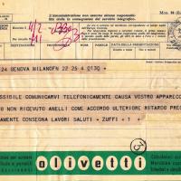 Telegramma di Piero Zuffi, 1958 feb. 04