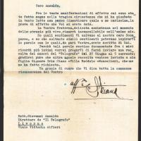 Lettera di Alessandro Ciano a Giovanni Ansaldo, 06-07-1939