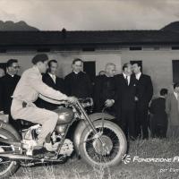 Moto Guzzi - visita dell'arcivescovo Giuseppe Siri
