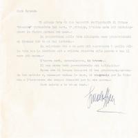 Lettera di Marcello Mascherini, 1962 set. 25