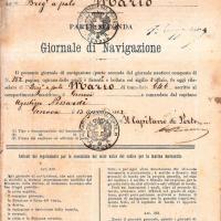 Giornale nautico di navigazione del brigantino a palo Mario, c. 1