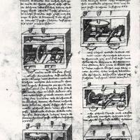 Foglio con vari tipi di trattori, da un codice attribuito a Francesco di Giorgio Martini,  maggio 1954, anno II, n. 3 - p. 17
