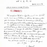 Lettera di Luigi Spacal per l'O.A.R.N., 1959 dic. 03