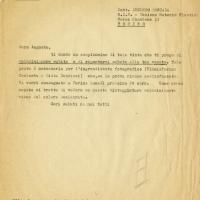 Lettera per Augusto Zoncada, 1958