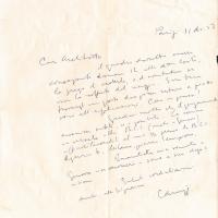 Lettera di Massimo Campigli, 1957 dic. 11