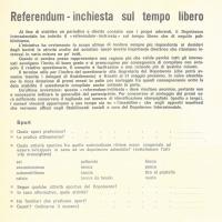 Inserto con "Referendum - inchiesta sul tempo libero", tra p. 2 e p. 3