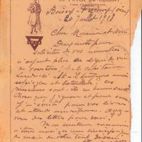 Lettera dal fronte francese a Giovanni Ansaldo, 20 - 7 - 1918