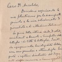 Lettera di Francesco Ciccotti a Giovanni Ansaldo, p. 1, 22 - 12 - 1923
